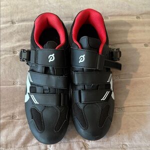 Peloton Black and Red Athletic Shoes